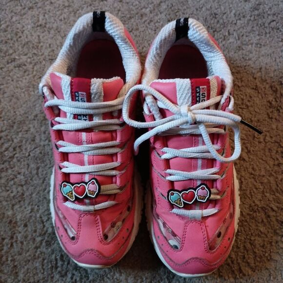 Skechers Line Friends Energy-Animated Outlook Pink Sneakers 13424 Sz 6 PRE-OWNED - Picture 2 of 6